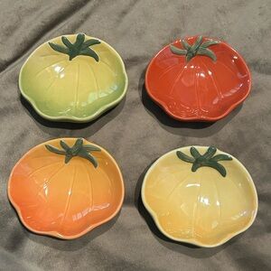 Set of 4 Williams Sonoma Heirloom Tomato Appetizer/Dipping Bowls